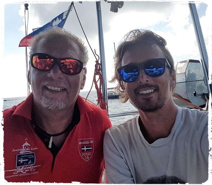 Two captains from Slovenia in San Blas
