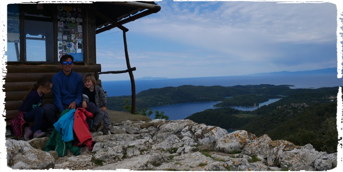The top of Montekuc and Mljet lakes in the background